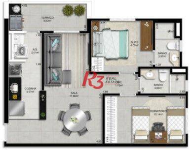 Apartamento à venda com 2 quartos, 65m² - Foto 9