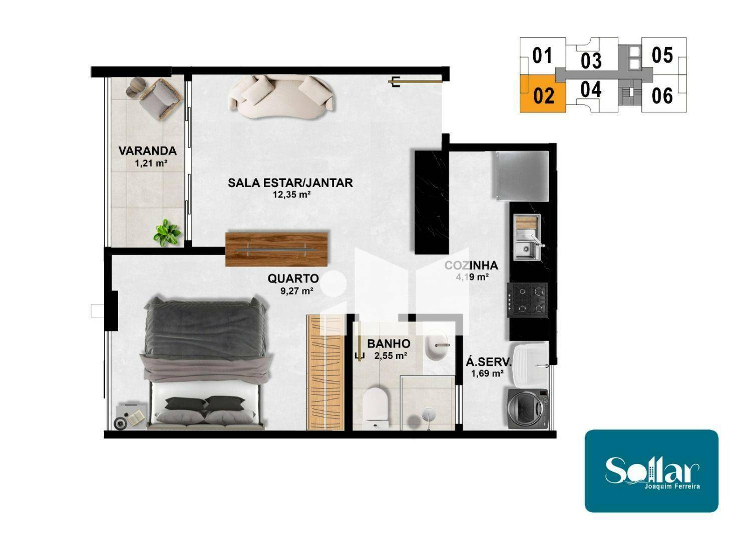 Apartamento à venda com 1 quarto, 40m² - Foto 24