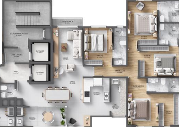 Apartamento à venda com 4 quartos, 157m² - Foto 16