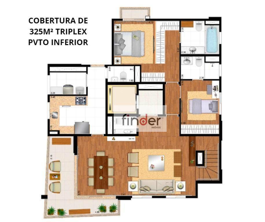 Cobertura à venda com 4 quartos, 325m² - Foto 24