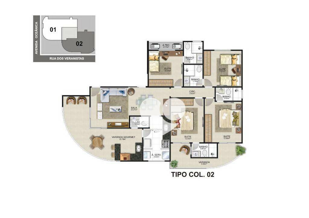 Apartamento à venda com 4 quartos, 135m² - Foto 20