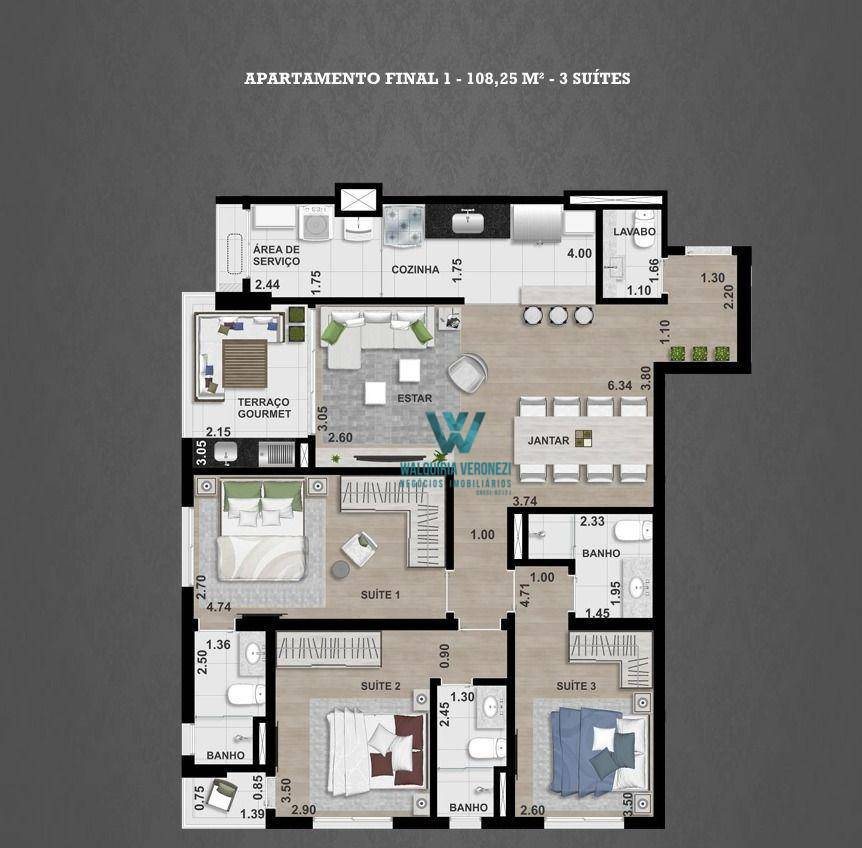 Apartamento à venda com 3 quartos, 87m² - Foto 11