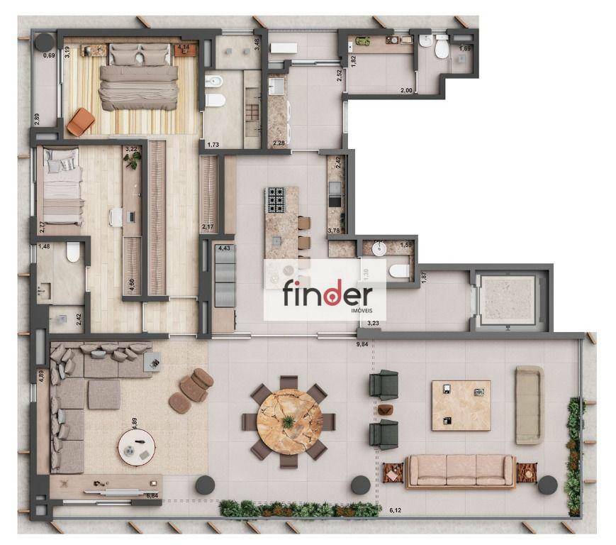 Apartamento à venda com 3 quartos, 209m² - Foto 45