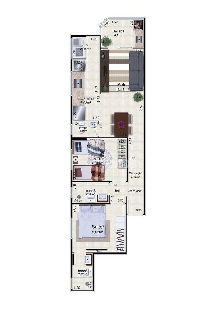 Apartamento à venda com 2 quartos, 113m² - Foto 11