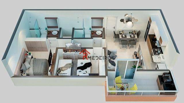 Apartamento à venda com 2 quartos, 57m² - Foto 2