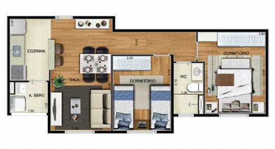 Apartamento à venda com 3 quartos, 71m² - Foto 4