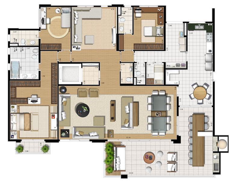 Apartamento à venda com 3 quartos, 227m² - Foto 5