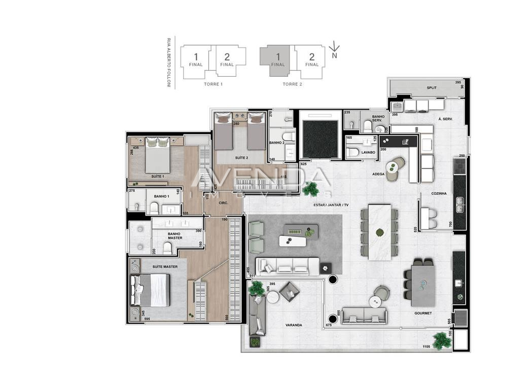 Apartamento à venda com 3 quartos, 228m² - Foto 7