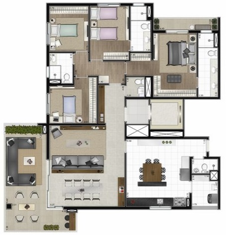 Apartamento à venda com 4 quartos, 183m² - Foto 2