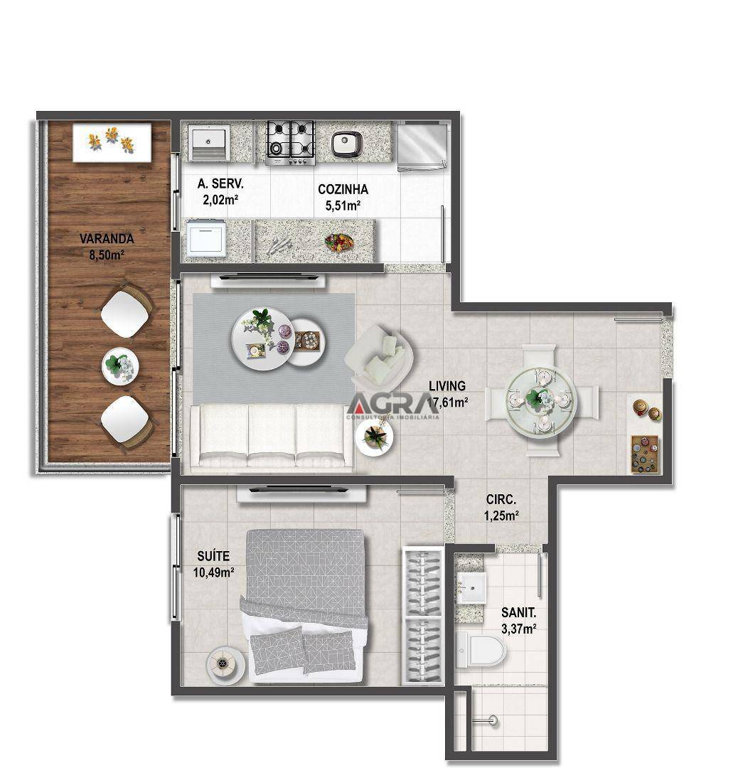 Apartamento à venda com 2 quartos, 56m² - Foto 8