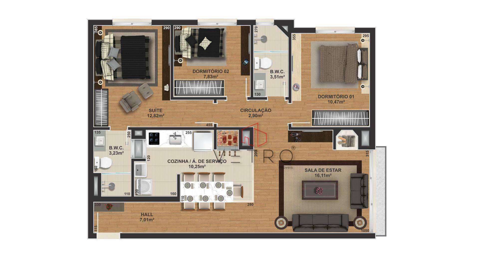 Apartamento à venda com 3 quartos, 131m² - Foto 5