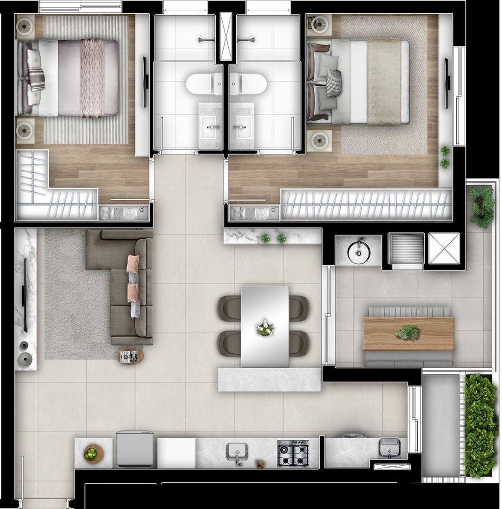 Apartamento à venda com 2 quartos, 191m² - Foto 38