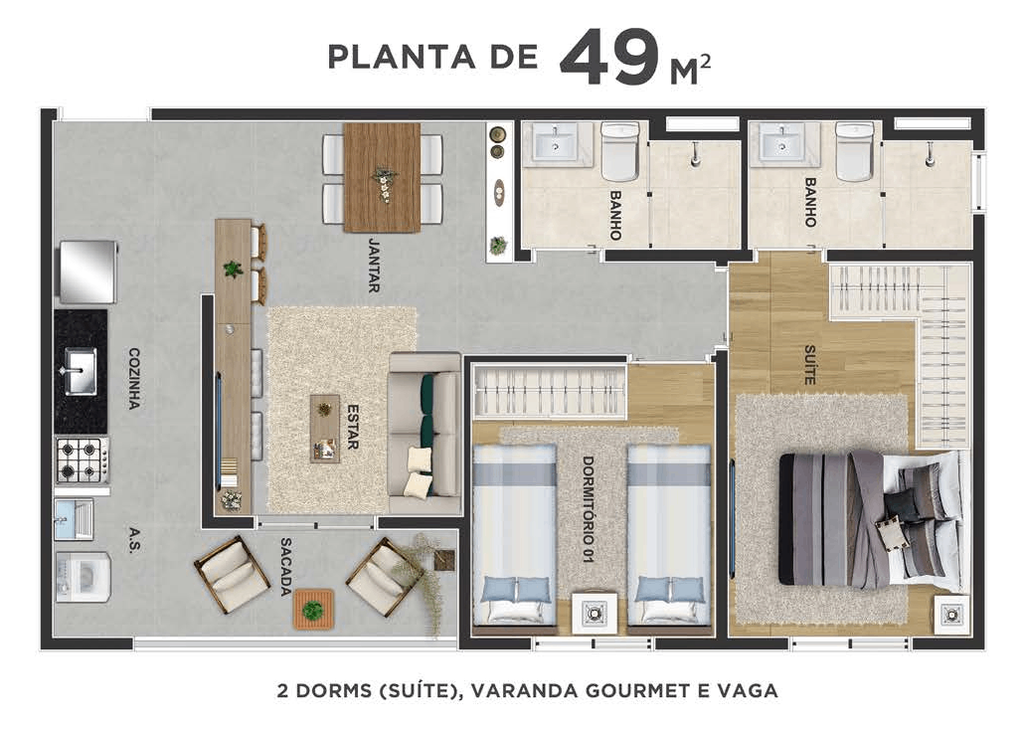 Apartamento à venda com 2 quartos, 47m² - Foto 39