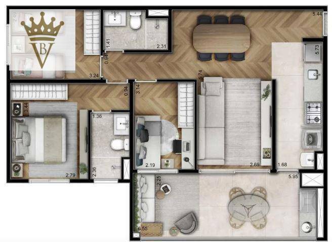 Apartamento à venda com 3 quartos, 86m² - Foto 3