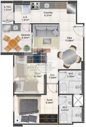 Apartamento à venda com 2 quartos, 63m² - Foto 13