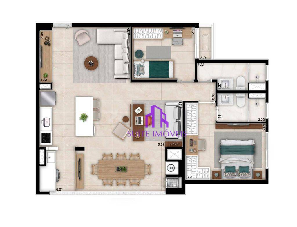 Apartamento à venda com 3 quartos, 84m² - Foto 6