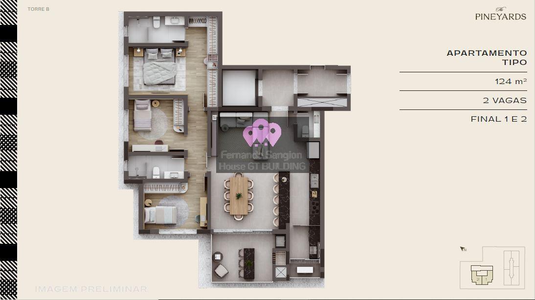 Apartamento à venda com 3 quartos, 125m² - Foto 4