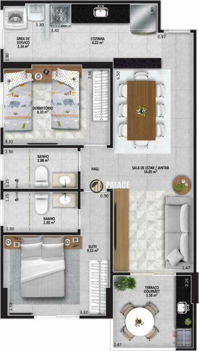 Apartamento à venda com 2 quartos, 64m² - Foto 70