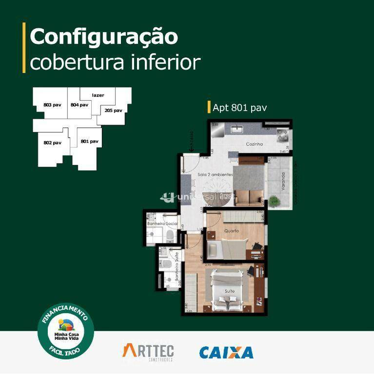 Apartamento à venda com 2 quartos, 48m² - Foto 6
