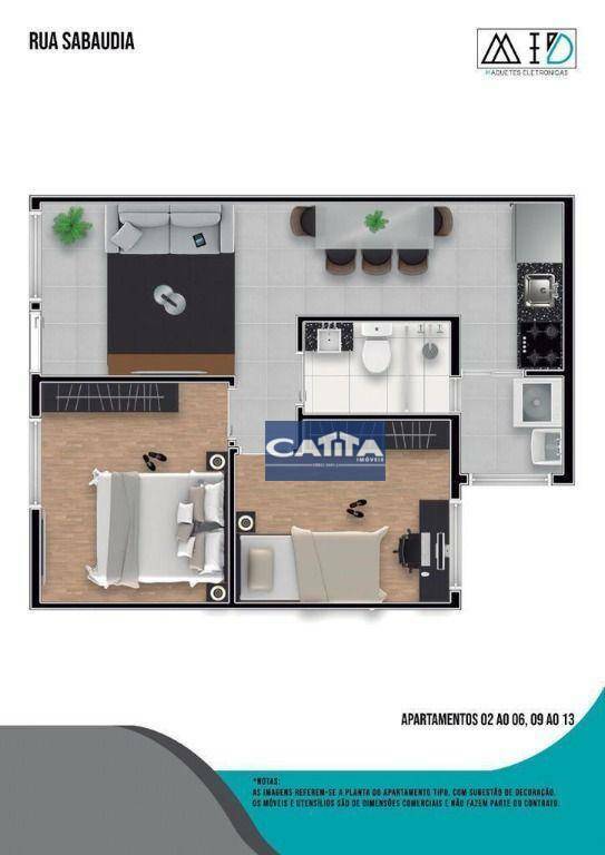 Apartamento à venda com 2 quartos, 37m² - Foto 14