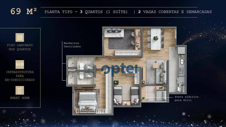 Apartamento à venda com 2 quartos, 69m² - Foto 30