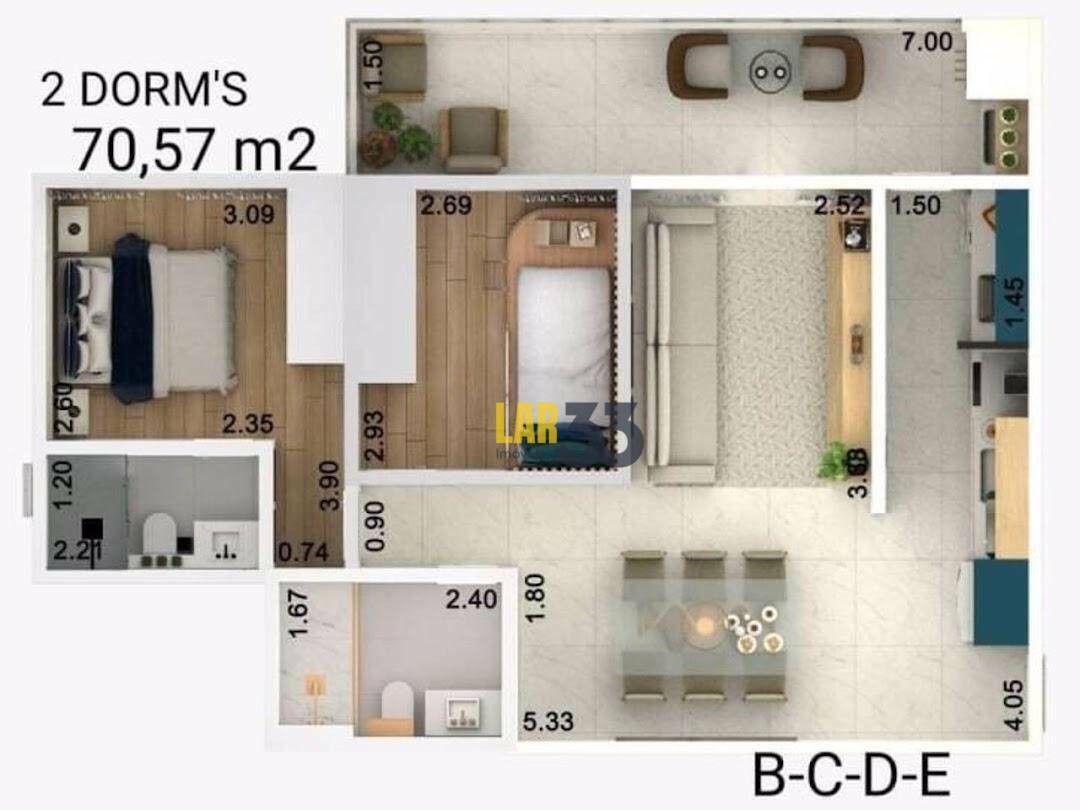 Apartamento à venda com 2 quartos, 68m² - Foto 11