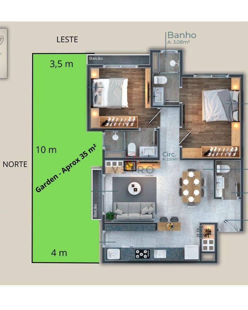 Apartamento à venda com 2 quartos, 131m² - Foto 5