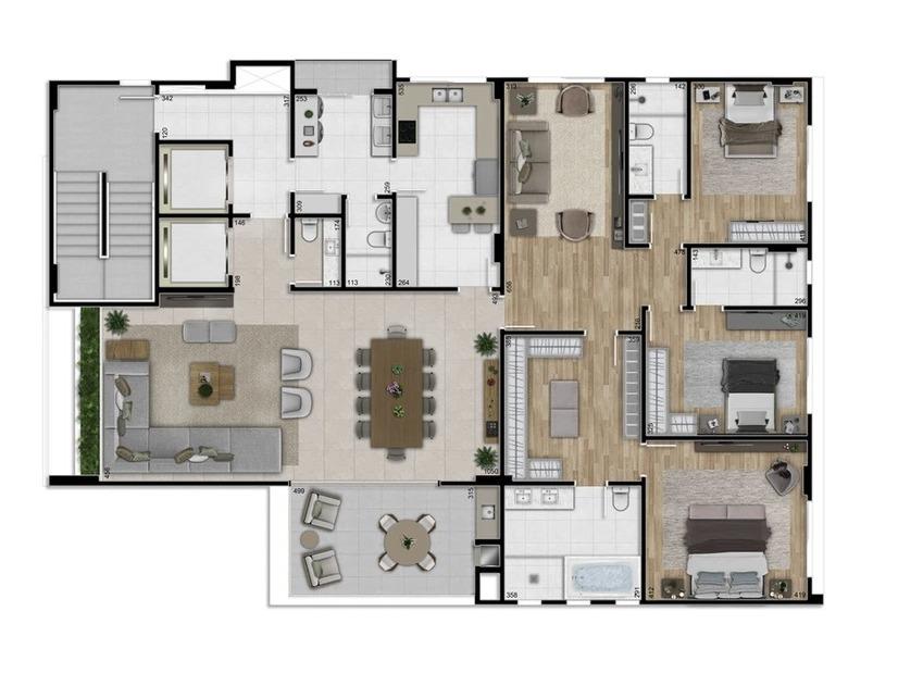 Apartamento à venda com 3 quartos, 225m² - Foto 9