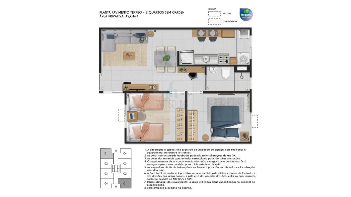 Apartamento à venda com 2 quartos, 42m² - Foto 13