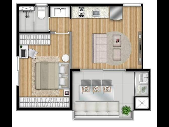 Apartamento à venda com 1 quarto, 35m² - Foto 6