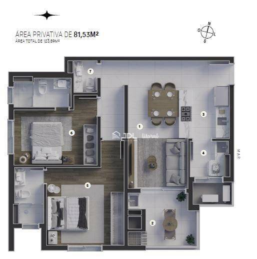 Apartamento à venda com 2 quartos, 81m² - Foto 6