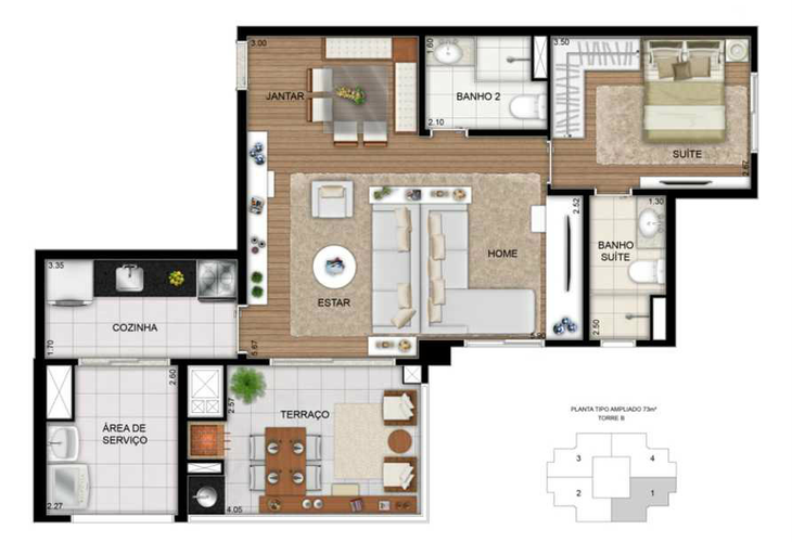 Apartamento à venda com 2 quartos, 73m² - Foto 20