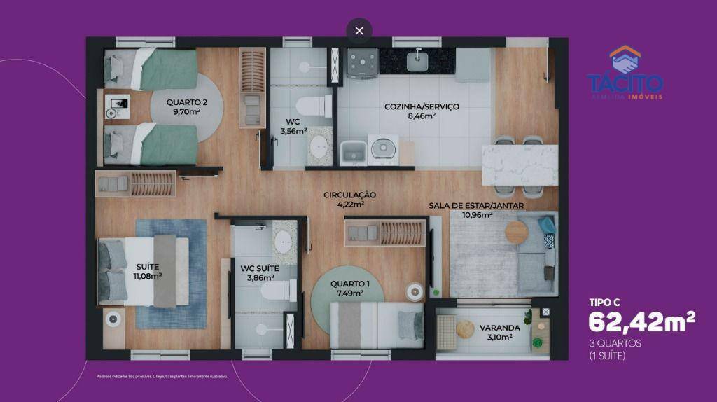 Apartamento à venda com 2 quartos, 50m² - Foto 15