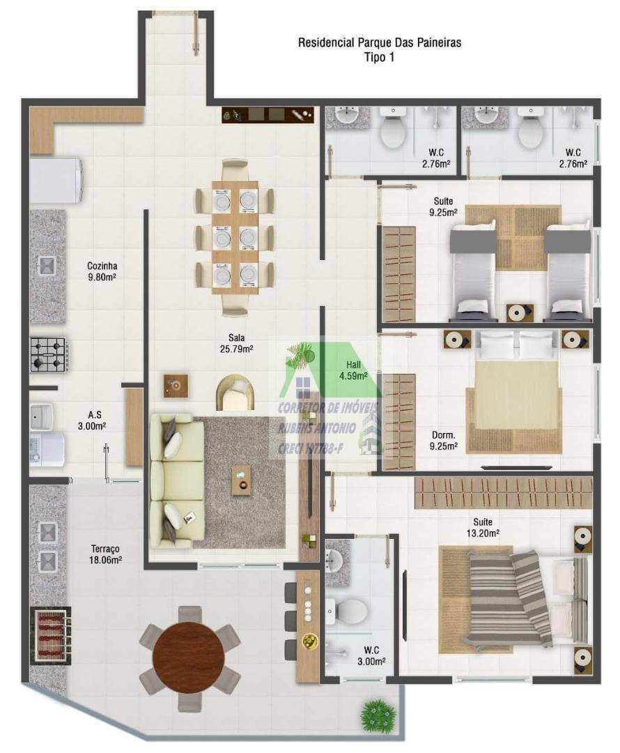 Apartamento à venda com 3 quartos, 110m² - Foto 21