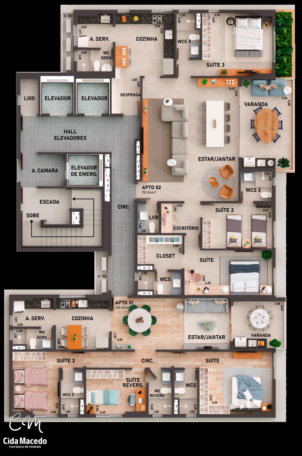 Apartamento à venda com 2 quartos, 68m² - Foto 30