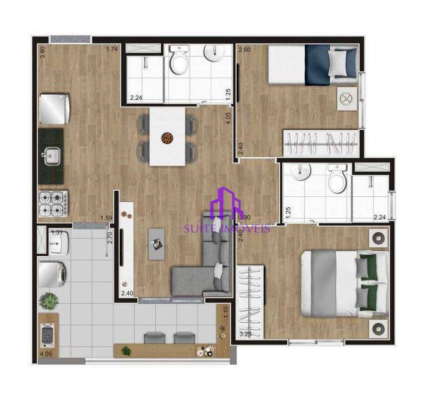 Apartamento à venda com 2 quartos, 50m² - Foto 5