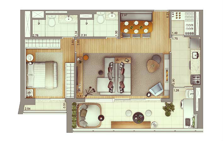 Apartamento à venda com 1 quarto, 55m² - Foto 13