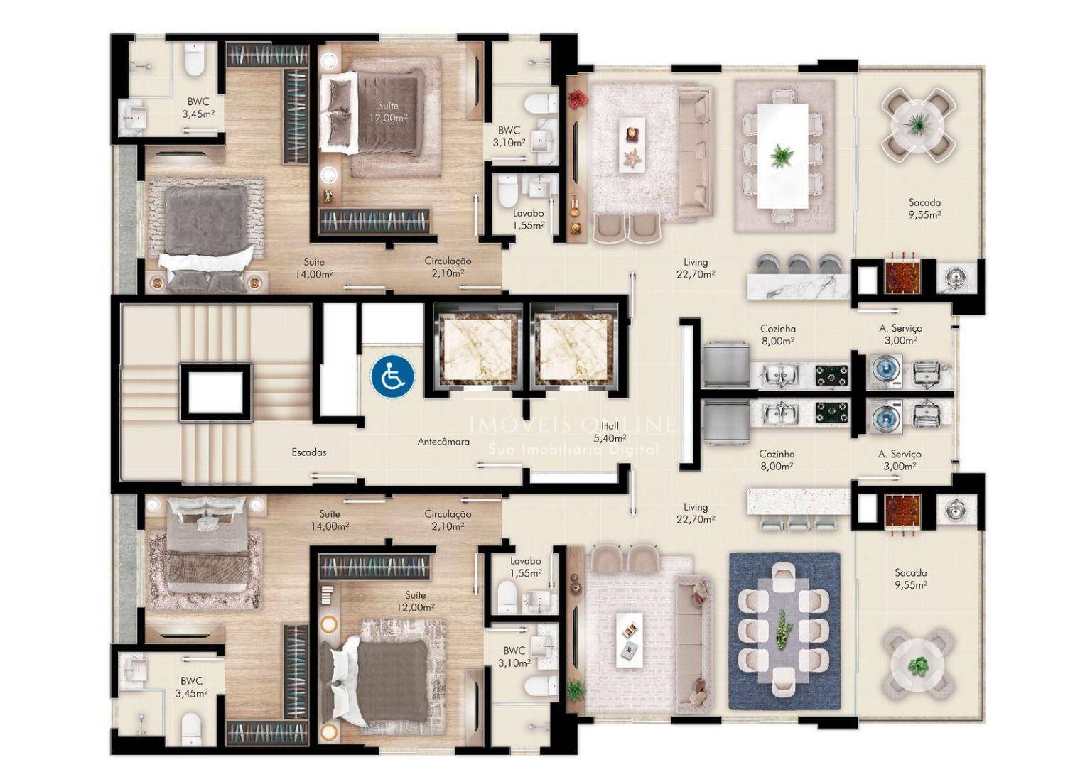 Apartamento à venda com 2 quartos, 120m² - Foto 24