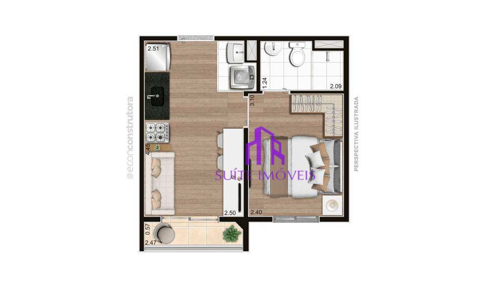 Apartamento à venda com 1 quarto, 26m² - Foto 12