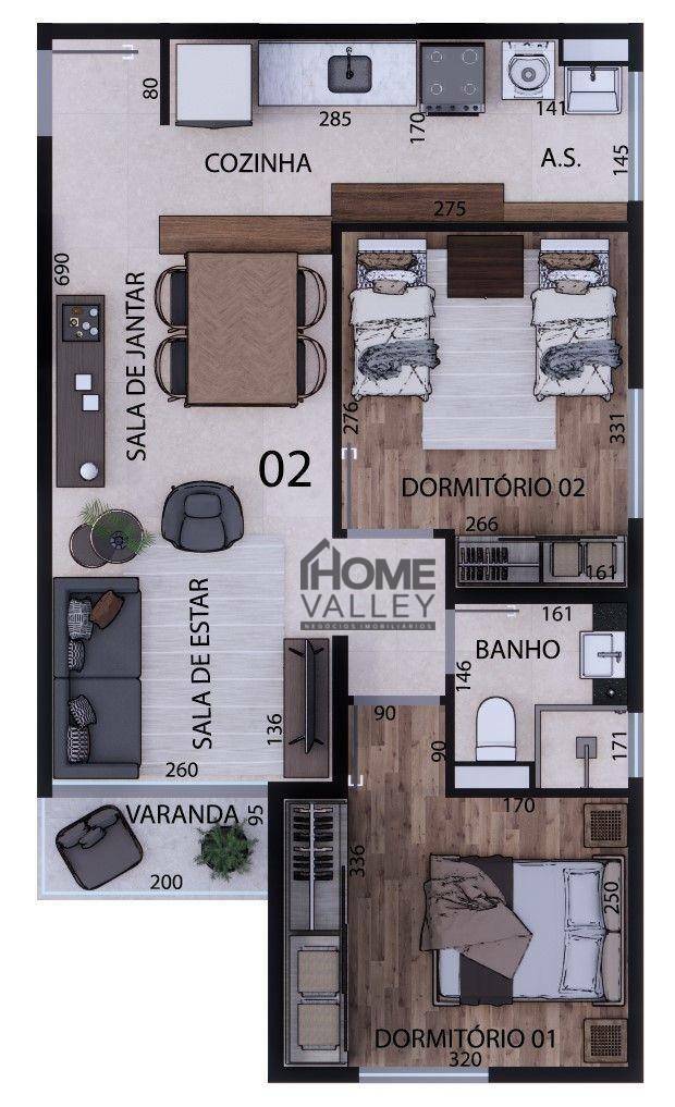 Apartamento à venda com 2 quartos, 51m² - Foto 4