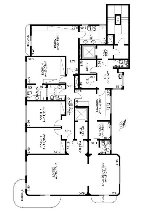 Apartamento à venda com 4 quartos, 220m² - Foto 7