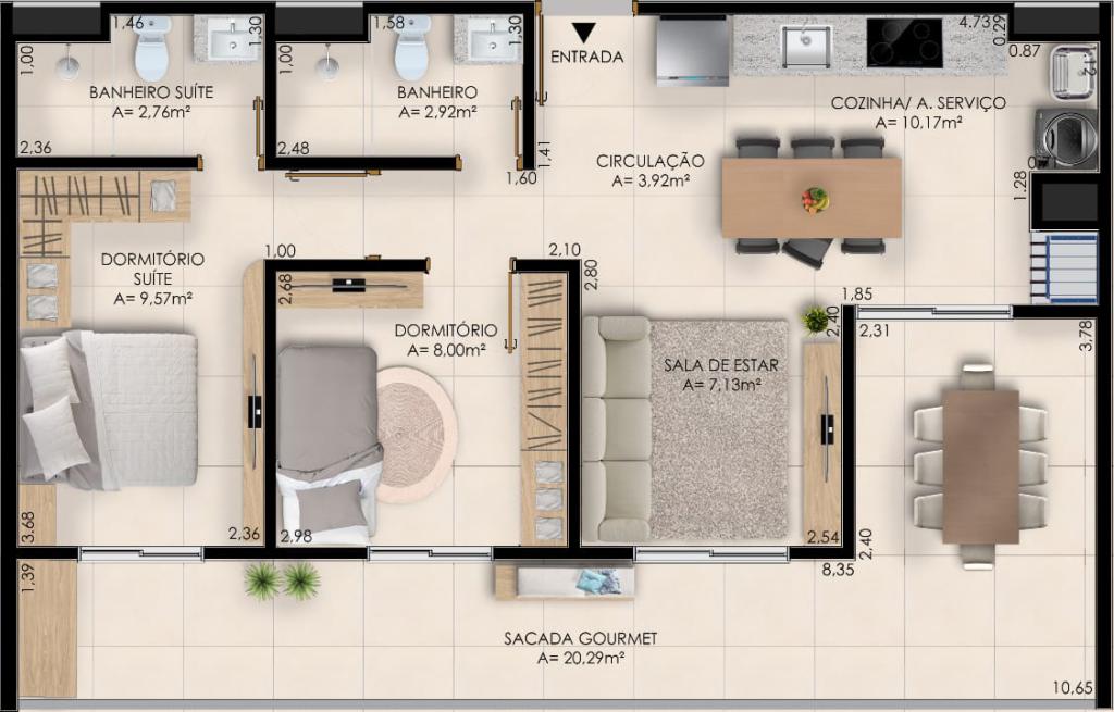 Apartamento à venda com 2 quartos, 65m² - Foto 29