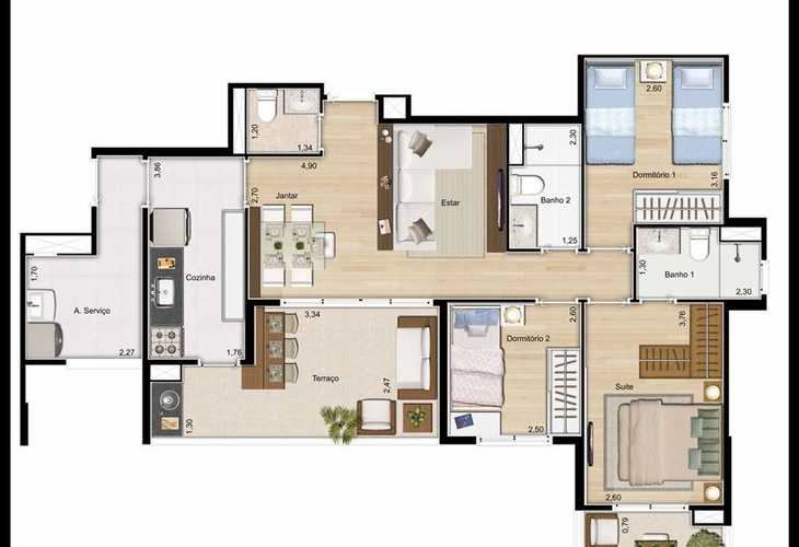 Apartamento à venda com 2 quartos, 89m² - Foto 7