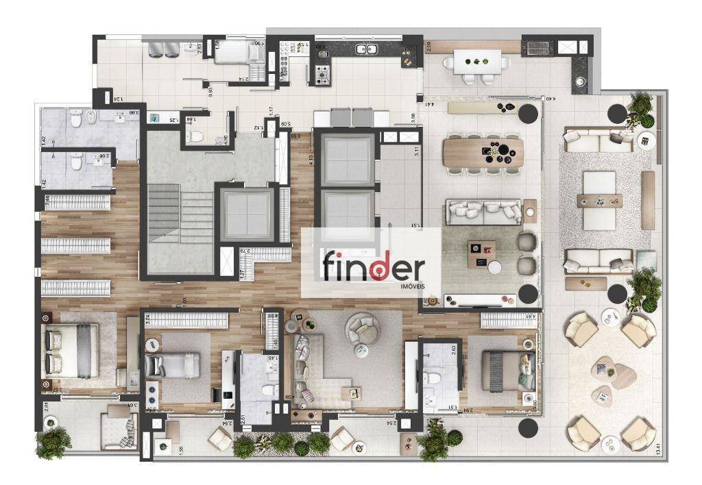 Apartamento à venda com 3 quartos, 322m² - Foto 14