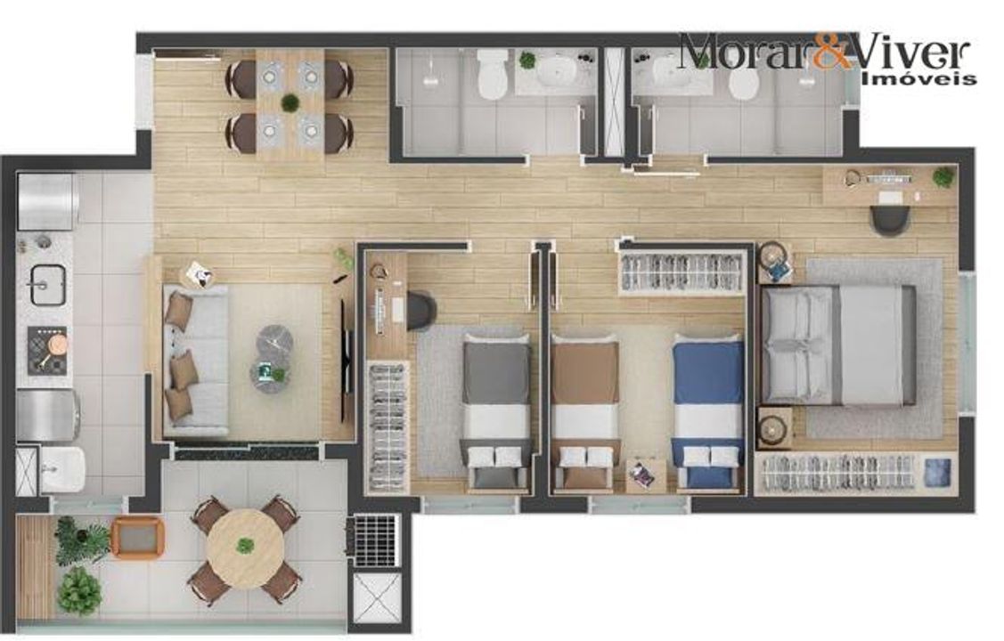 Apartamento à venda com 3 quartos, 65m² - Foto 43