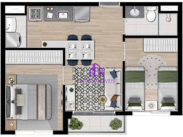 Apartamento à venda com 2 quartos, 45m² - Foto 2