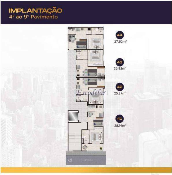 Apartamento à venda com 1 quarto, 30m² - Foto 4