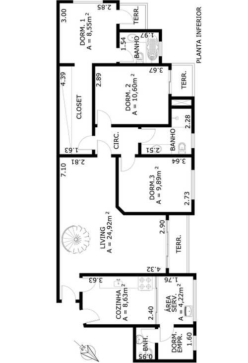 Apartamento à venda com 3 quartos, 114m² - Foto 3