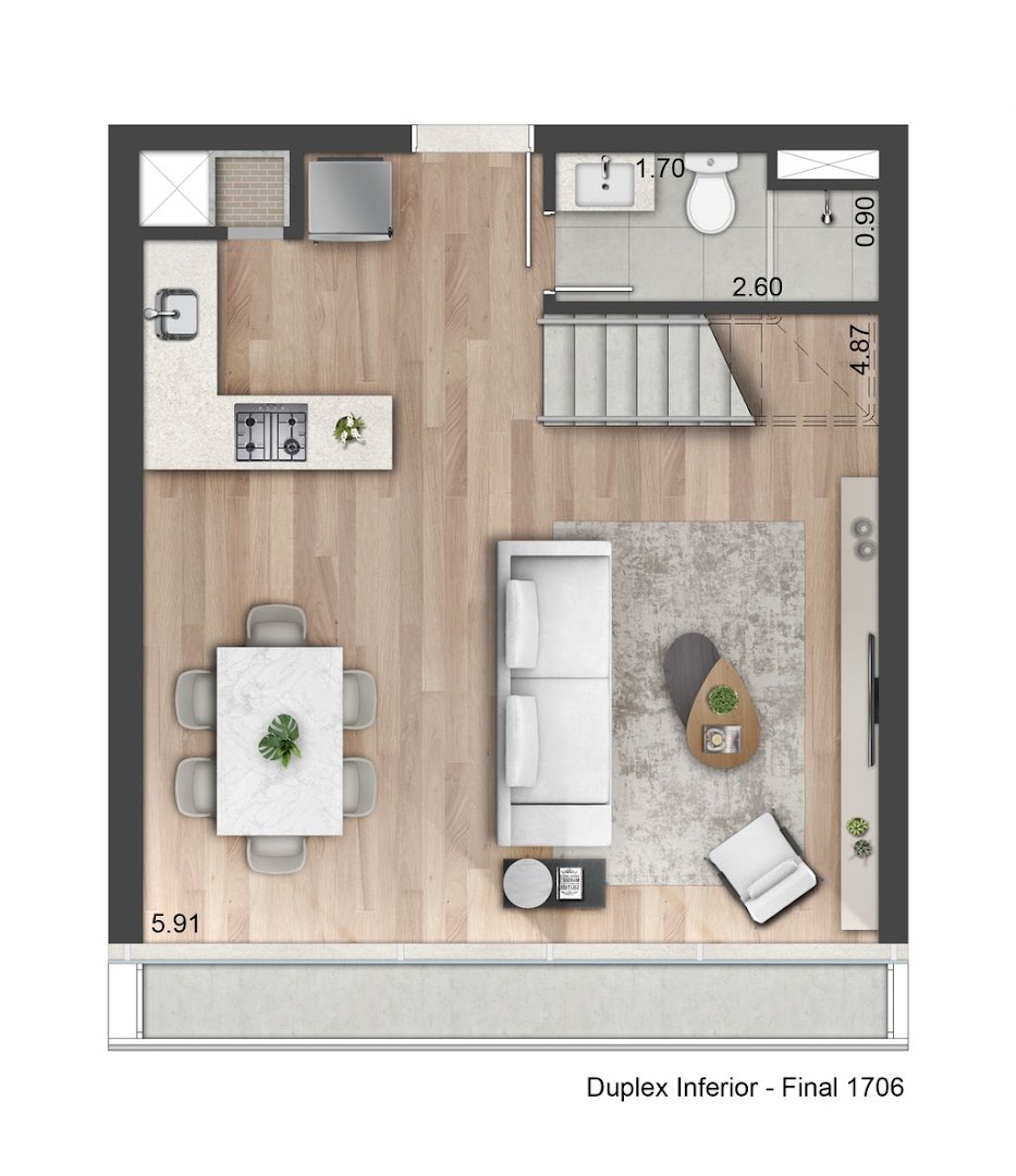 Apartamento à venda com 1 quarto, 55m² - Foto 10