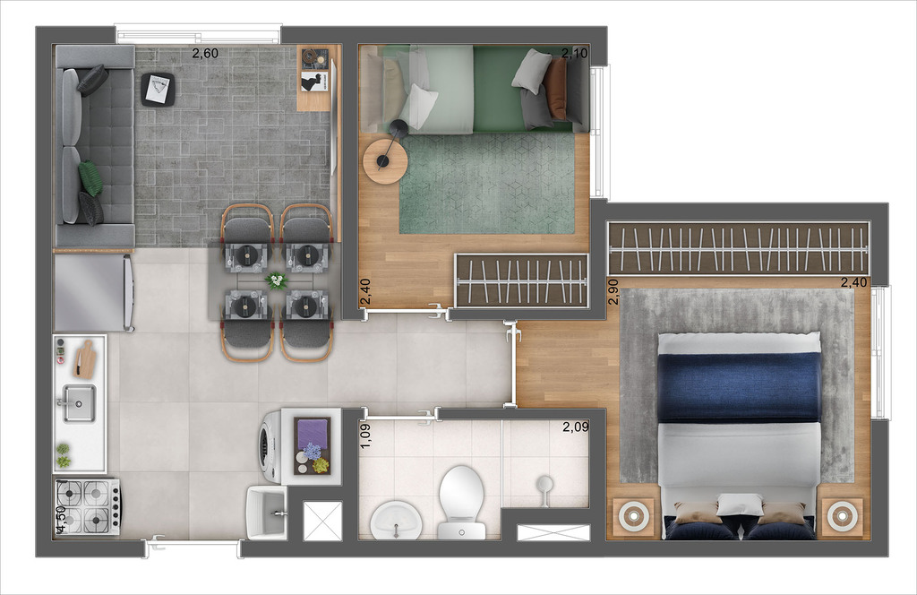 Apartamento à venda com 2 quartos, 32m² - Foto 20